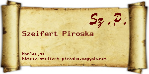 Szeifert Piroska névjegykártya