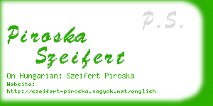 piroska szeifert business card